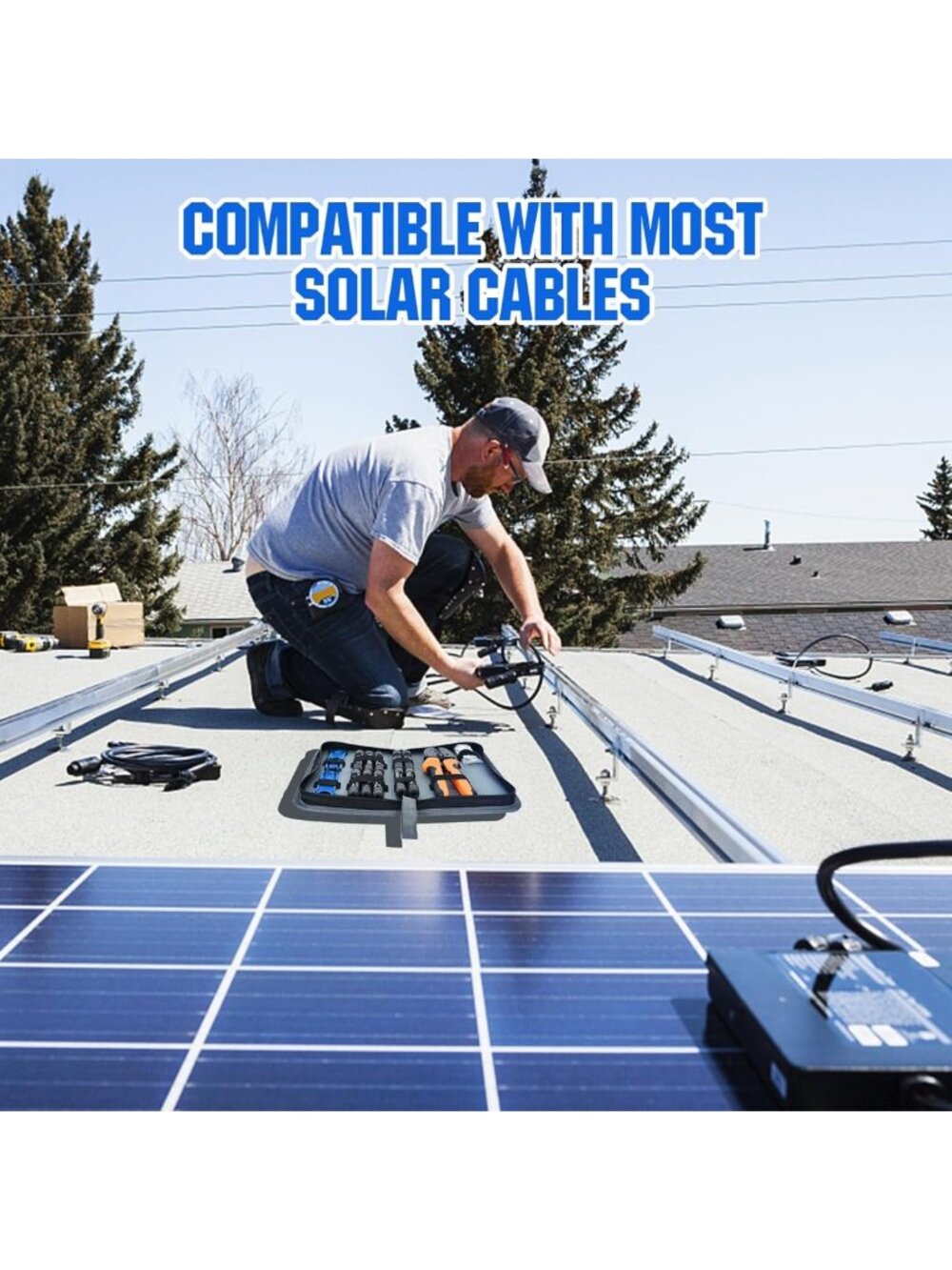 13-Piece Solar Crimper Tool Kit - Crimper, Connectors & Wrenches for Panel - Picture 6 of 6